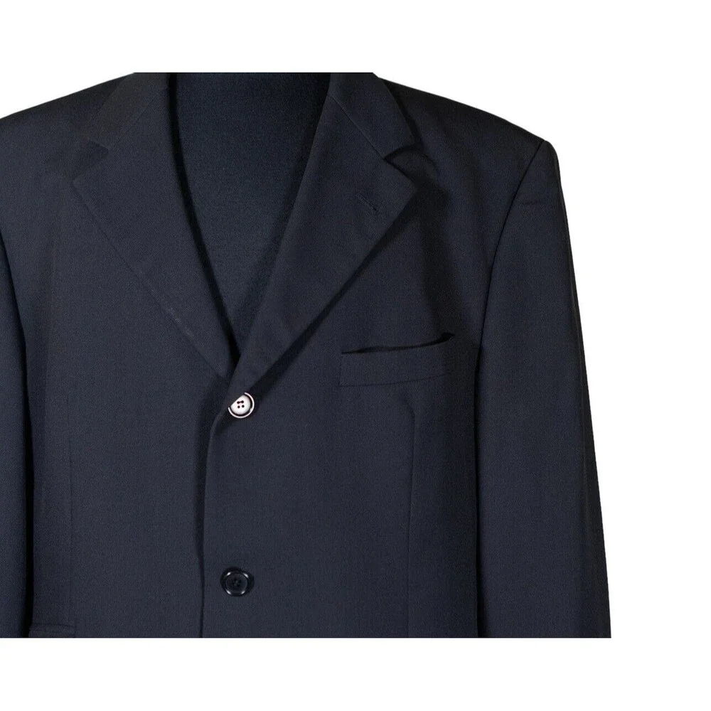 Hugo Boss Mens Blazer Blue Wool Blend 3 Button Jacket Sport Coat EU 54 US 44R